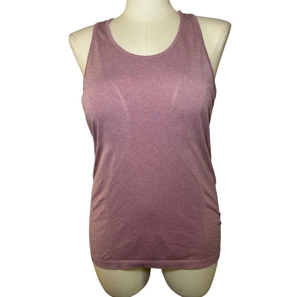 Zyia Active Tops - Zyia Active Copper Charged Tank Mauve Pink Heather Racerback Seamless XL